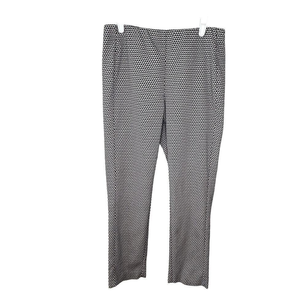 Theory women's Navalane Arlington cropped ink and ivory mid rise pants size 10